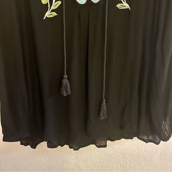 Double D Ranchwear Buffalo Grass Top Black Boho - Picture 5 of 10